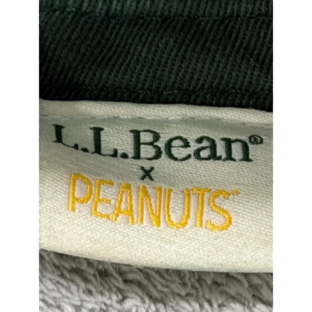 LL Bean Peanuts Snoopy Take a Hike Kids Trucker Hat Green Black 515386